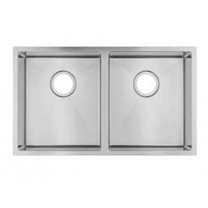 Stainless Steel Handmade Double Bowls Top/Undermount Kitchen/Laundry Sink 770x450x215mm